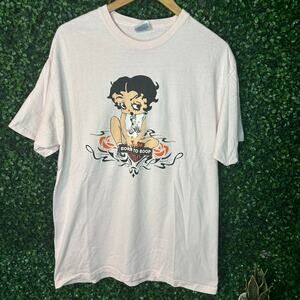 Vintage 90s Betty Boop Harley Davidson Tee Size L